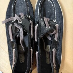 Sperry Black and Brown Boat Shoes